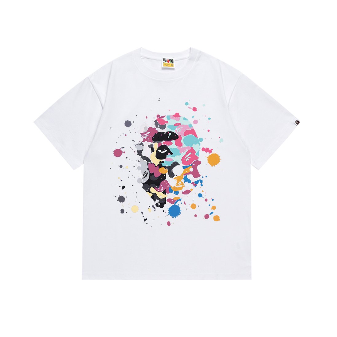 BAPE Ape Paint Splatter Graphic T-Shirt