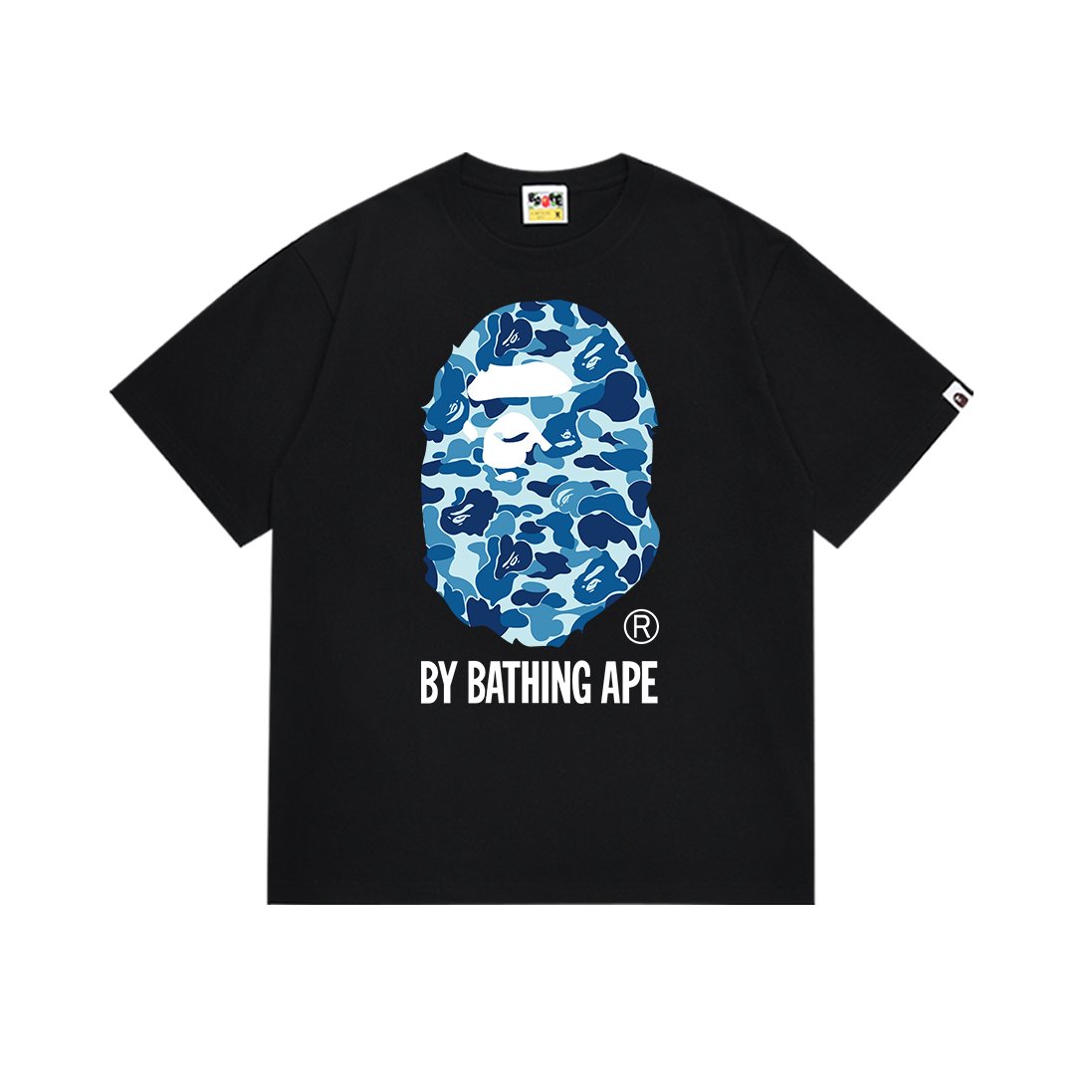 BAPE Blue Camo Ape Head Graphic T-Shirt