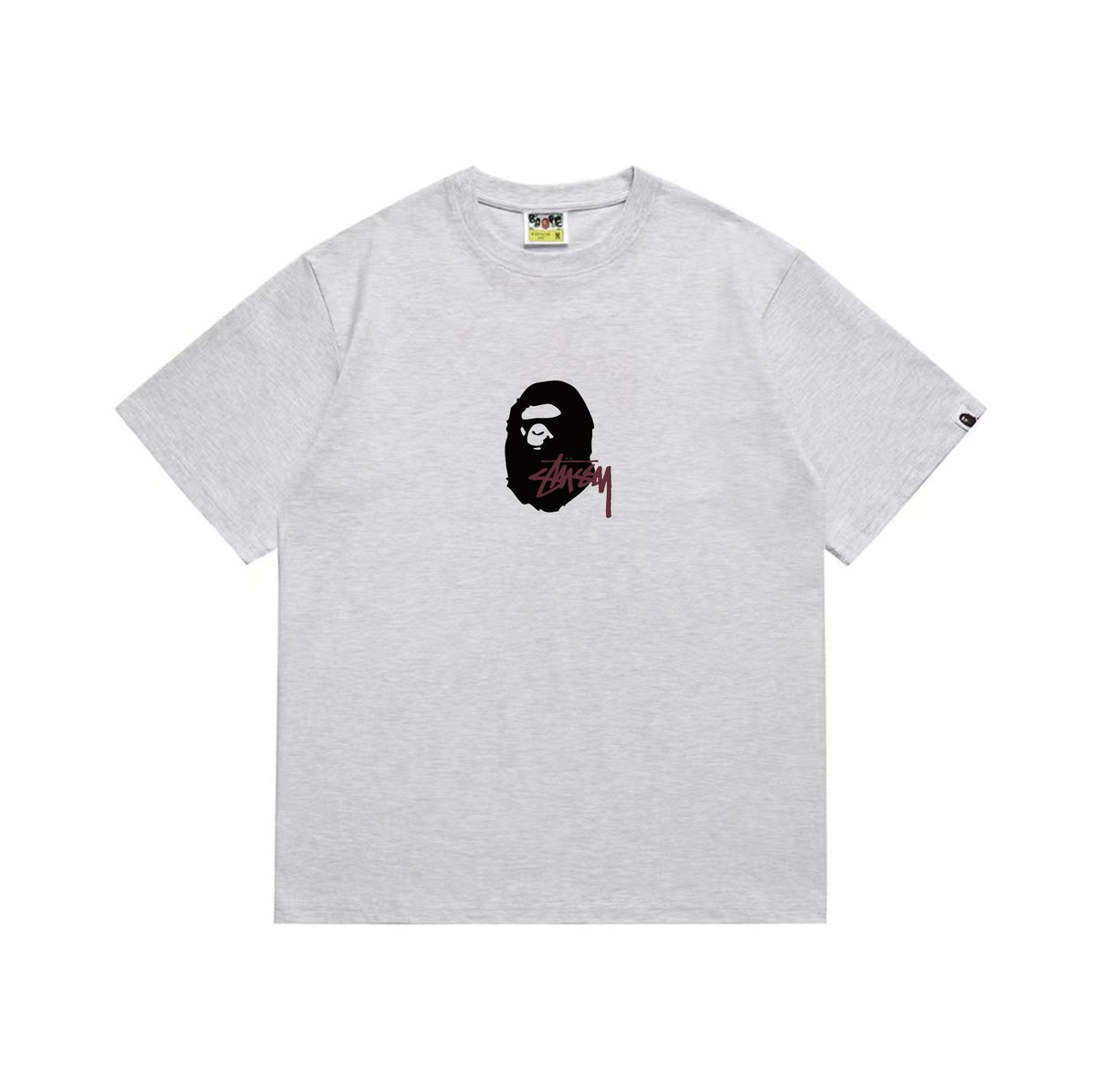 BAPE Burgundy Ape Wordmark Graphic T-Shirt