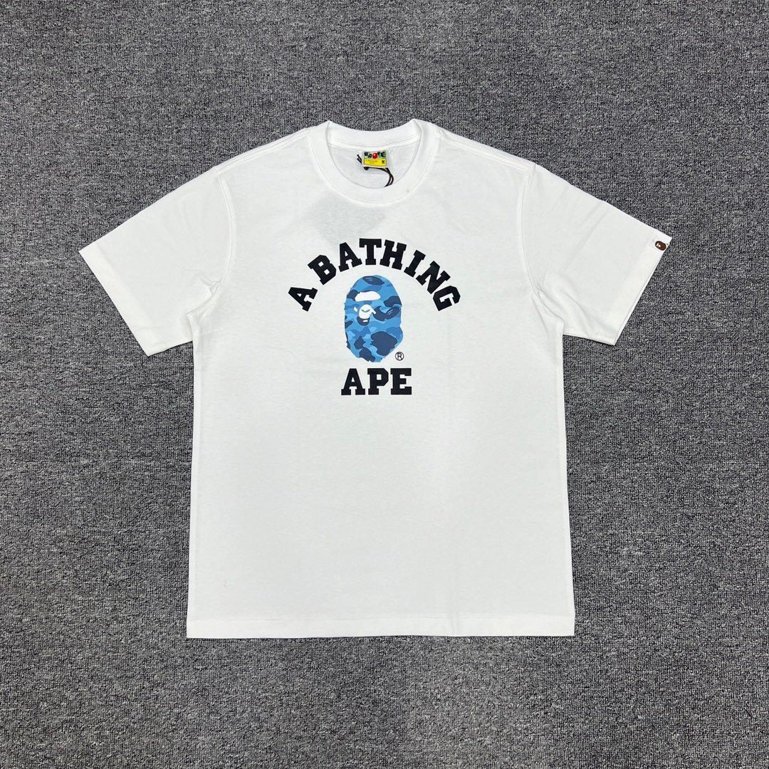 BAPE Blue Camo Ape Head Graphic T-Shirt