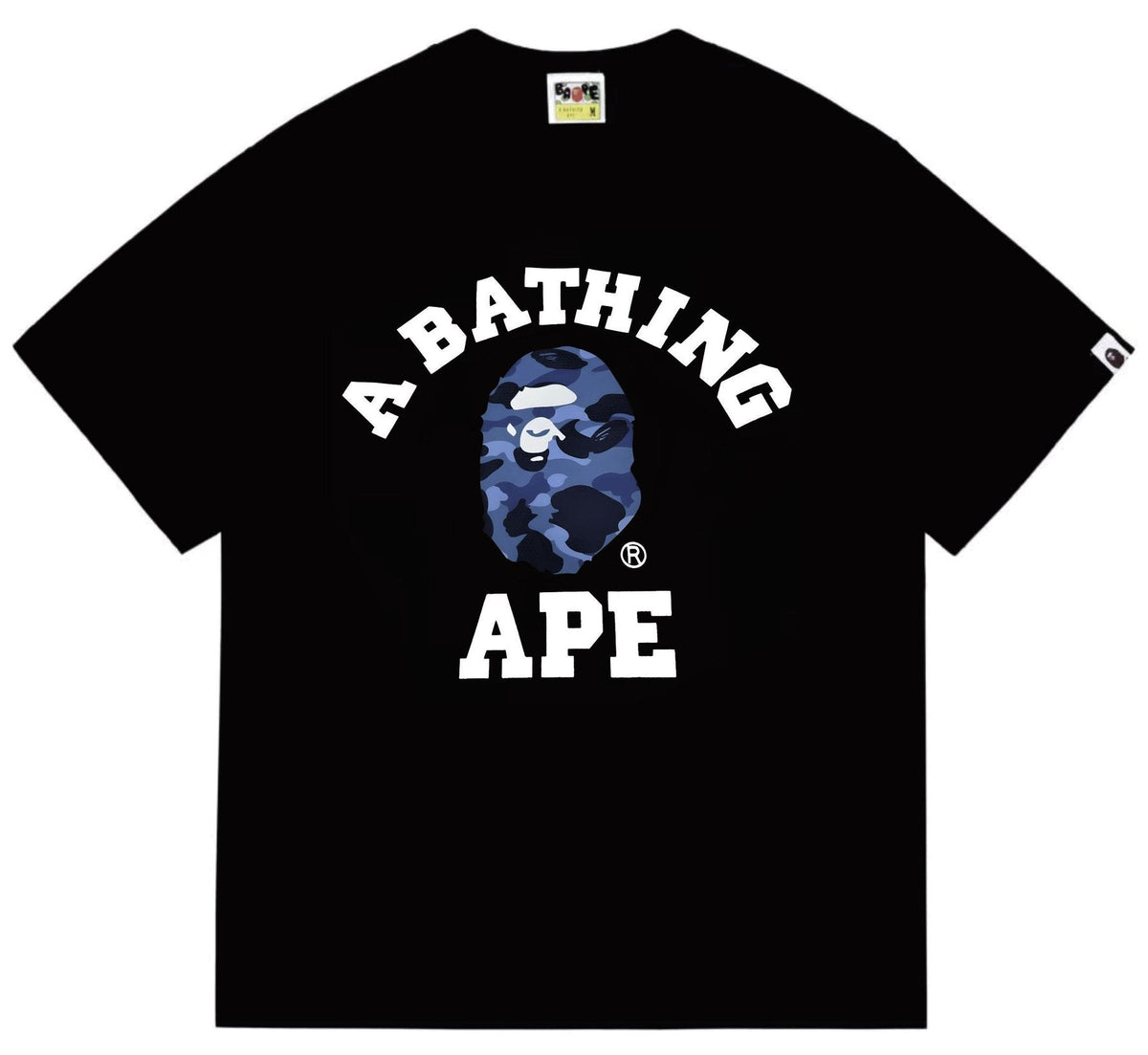 BAPE Blue Camo Ape Head Graphic T-Shirt