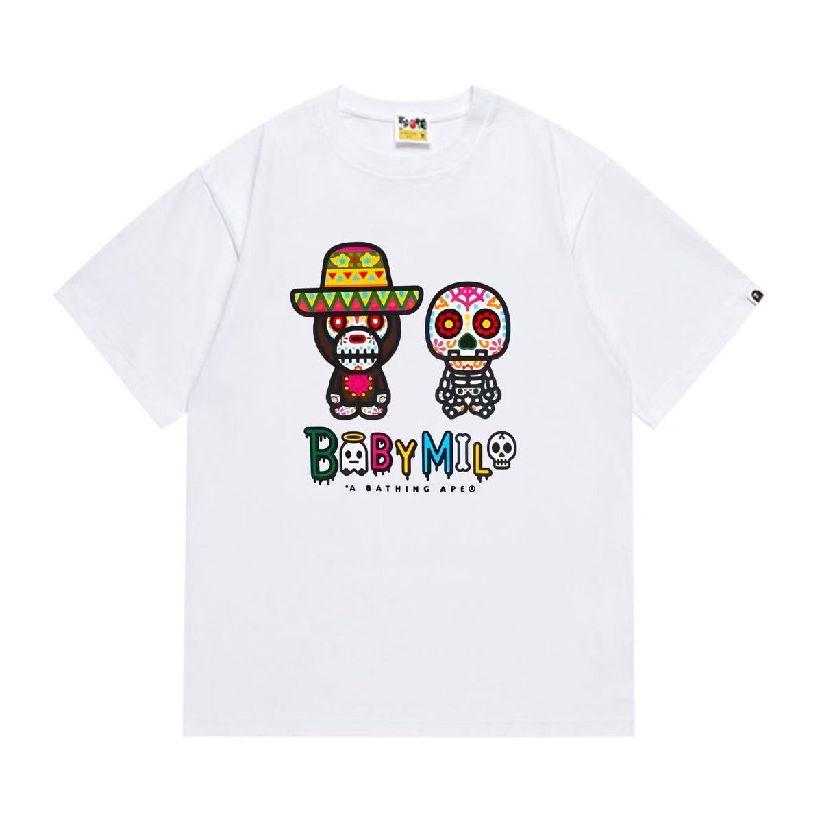 BAPE Baby Milo Sugar Skull Graphic T-Shirt