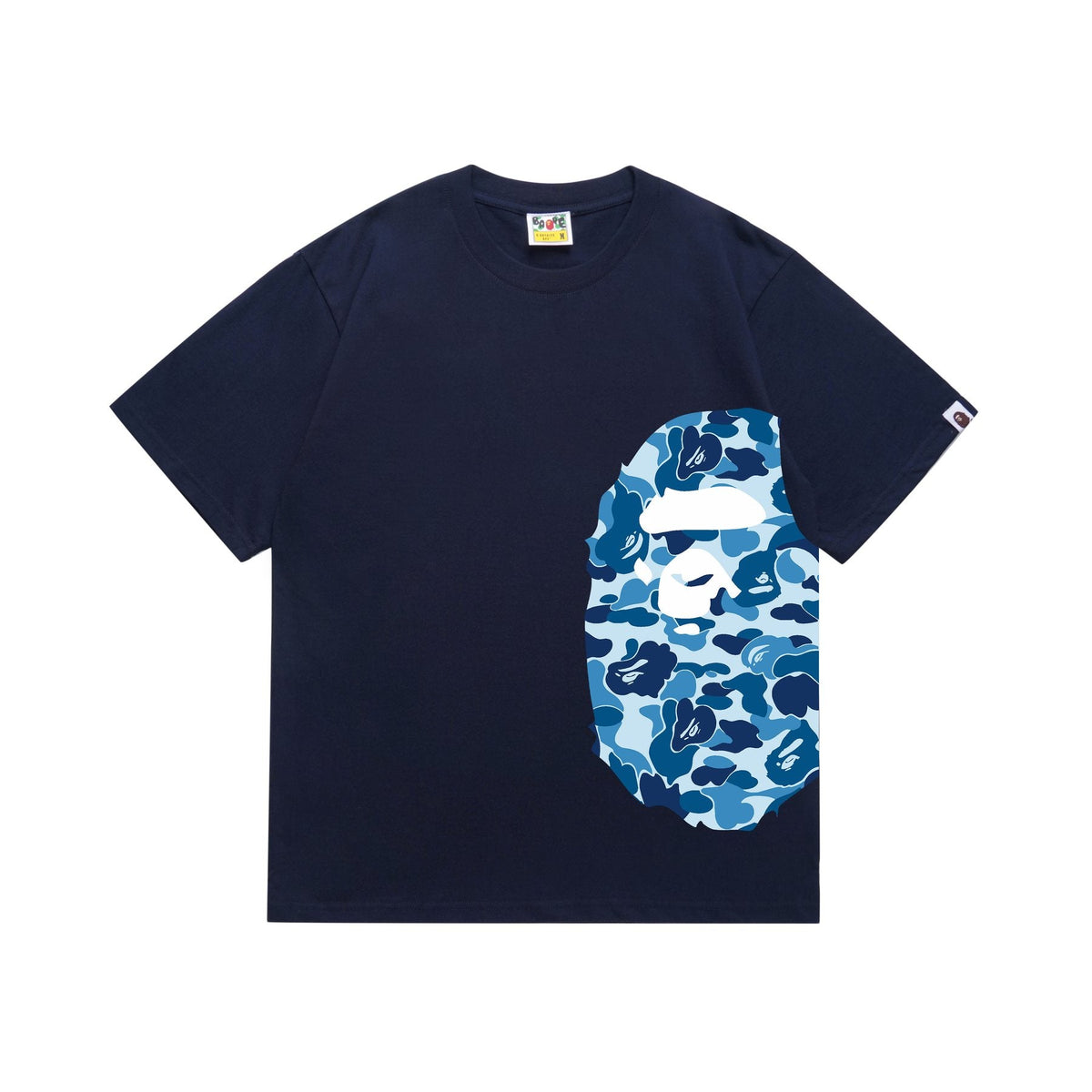 BAPE Blue Camo Ape-Head Graphic T-Shirt