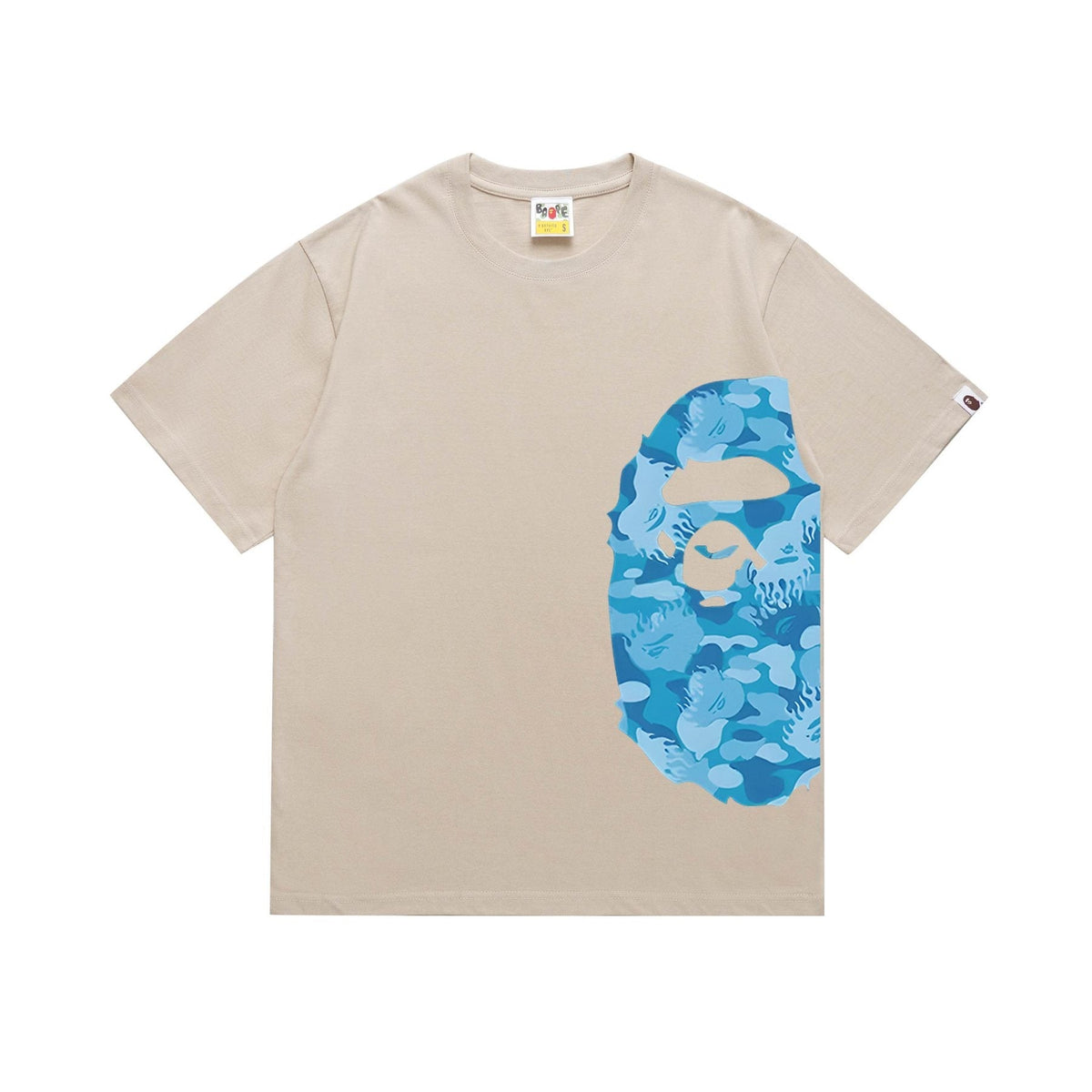 BAPE Blue Ape-Head Side Graphic T-Shirt