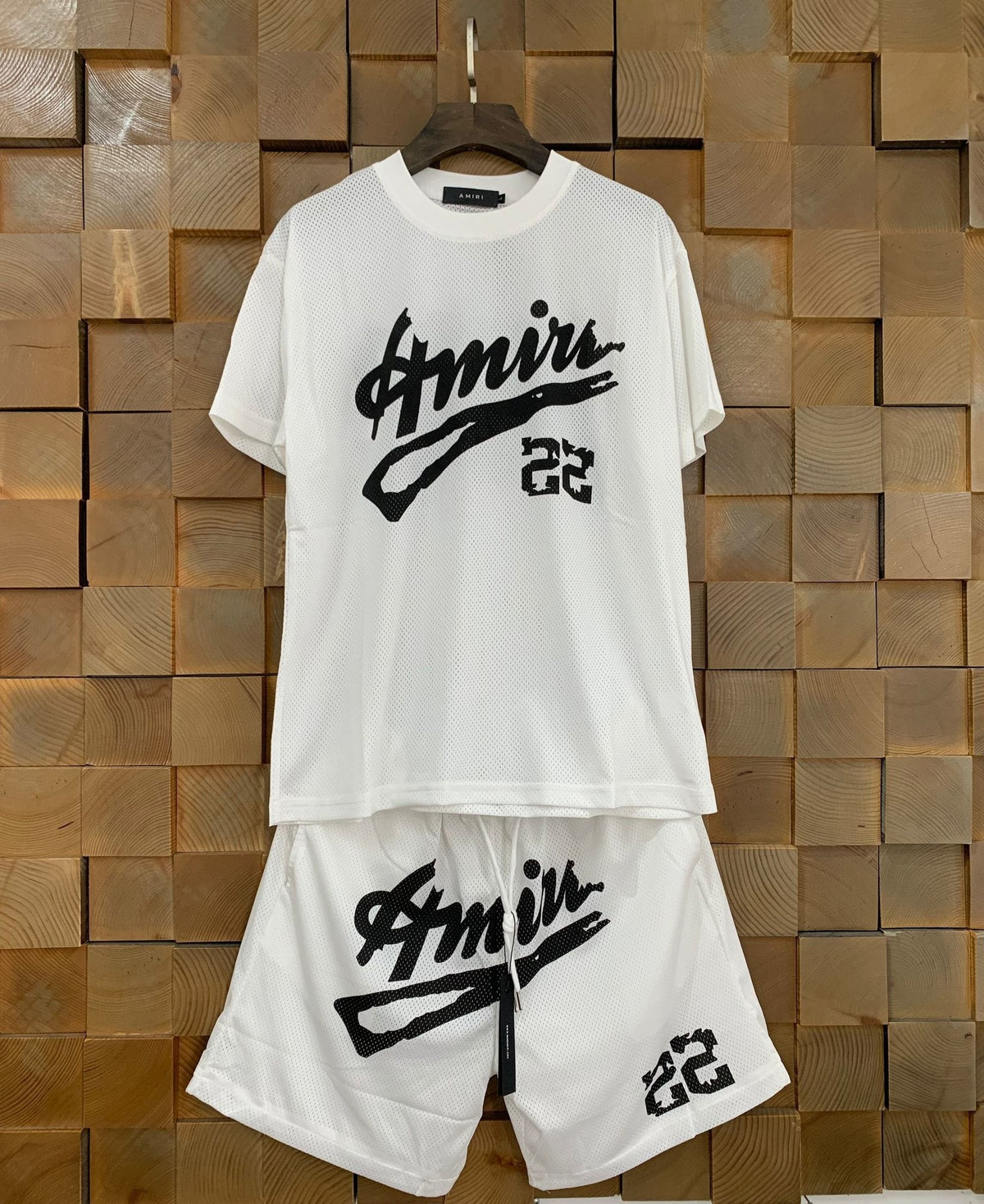 AMIRI 22 Mesh T-Shirt & Shorts Set