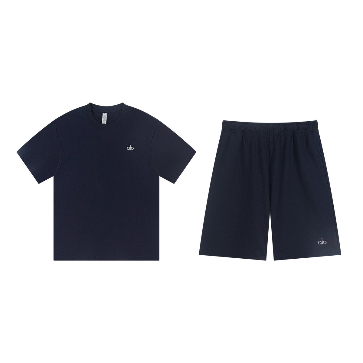alo Solid Logo T-Shirt & Shorts Set