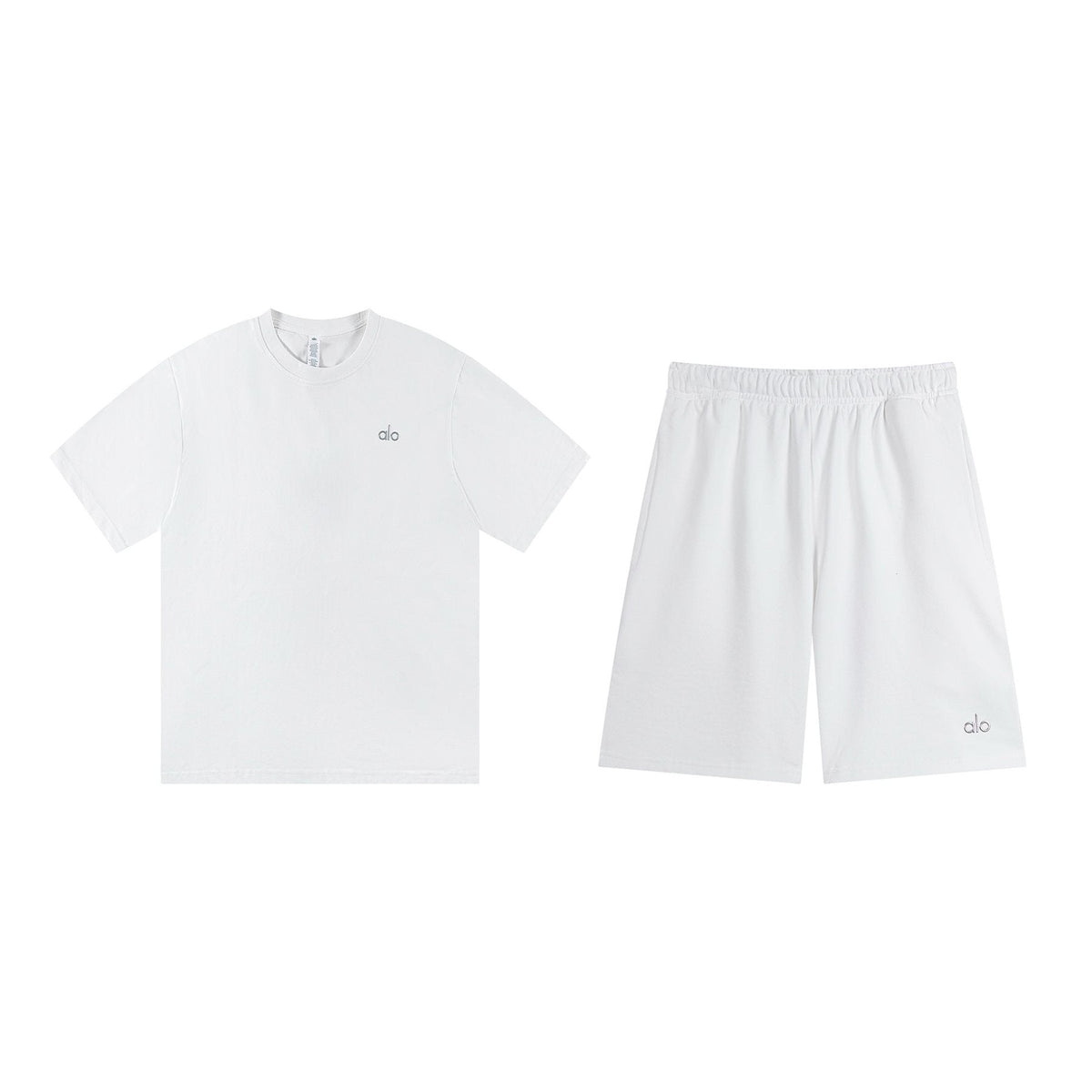 alo Solid Logo T-Shirt & Shorts Set