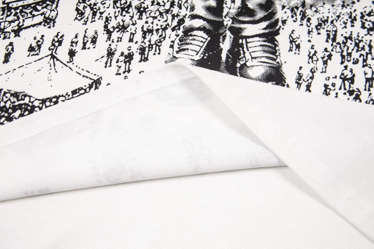 ASAALL White Black Front Graphic T-Shirt