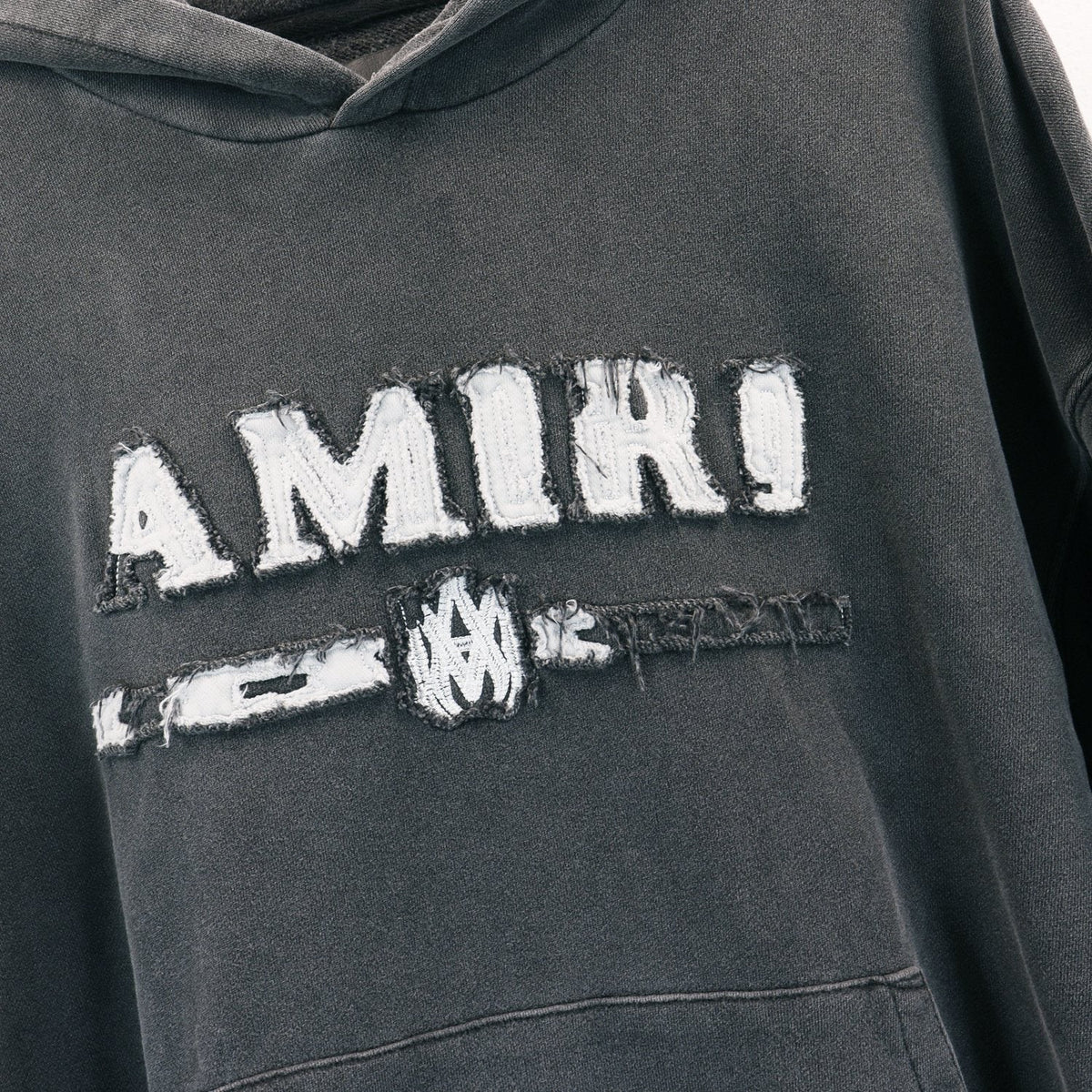 AMIRI Washed Dark Gray Graphic Hoodie