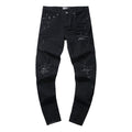 AMIRI Black Distressed Moto Panel Jeans