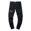 AMIRI Black Distressed Lettering Jeans