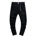 AMIRI Black Distressed Moto Jeans