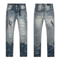 AMIRI Light Blue Embroidered Jeans