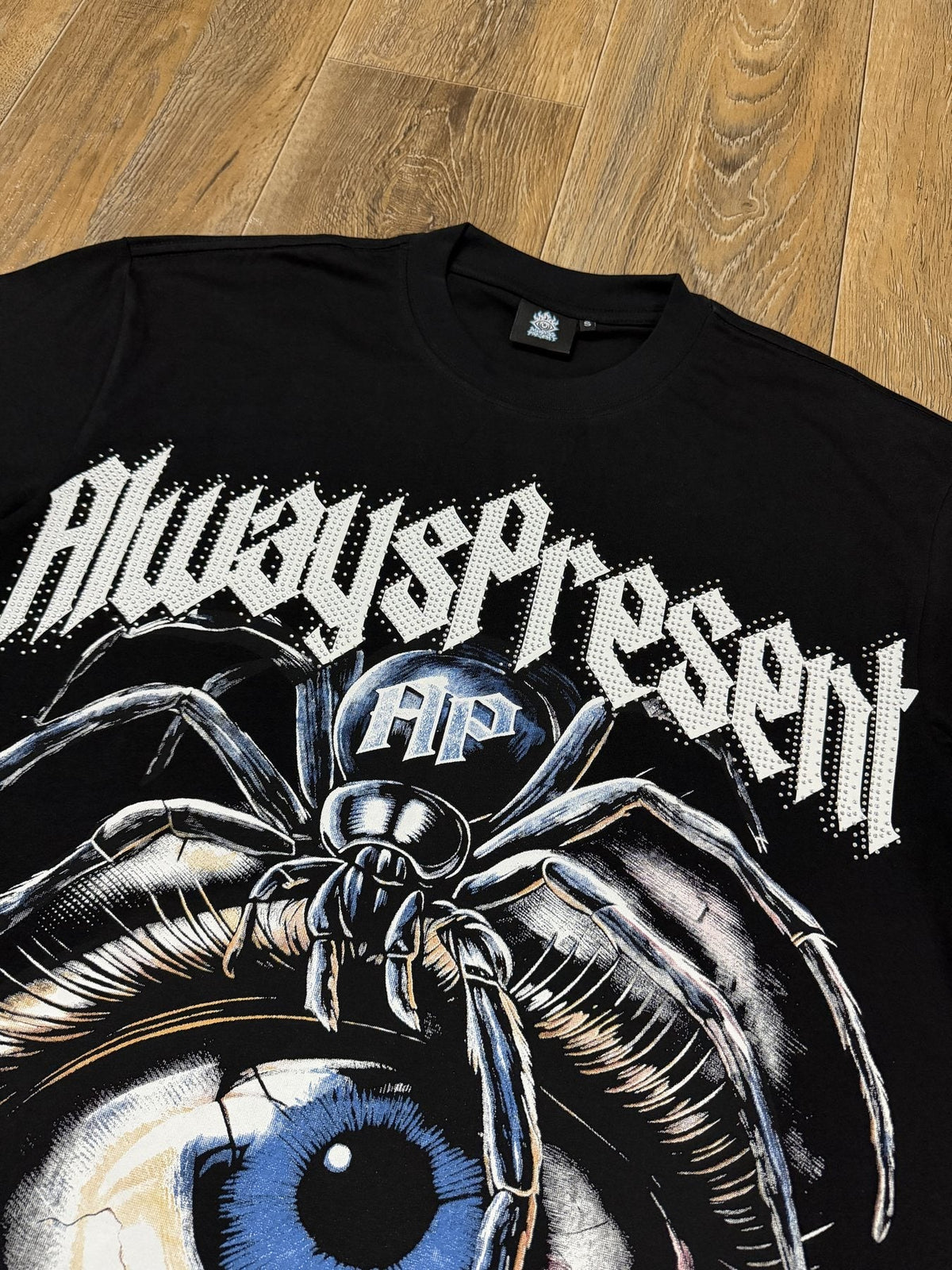 ALWAYS-PRESENT Champion Rhinestone Graphic Short-Sleeve T-Shirt