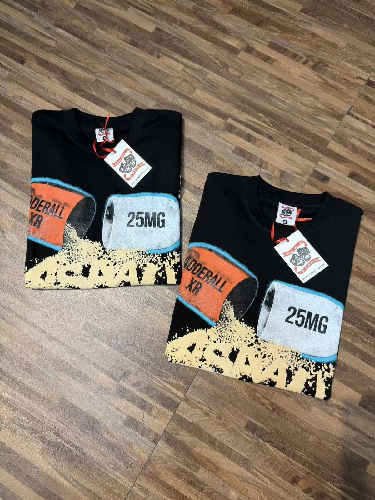 ASAALL Black Distressed Graphic T-Shirt